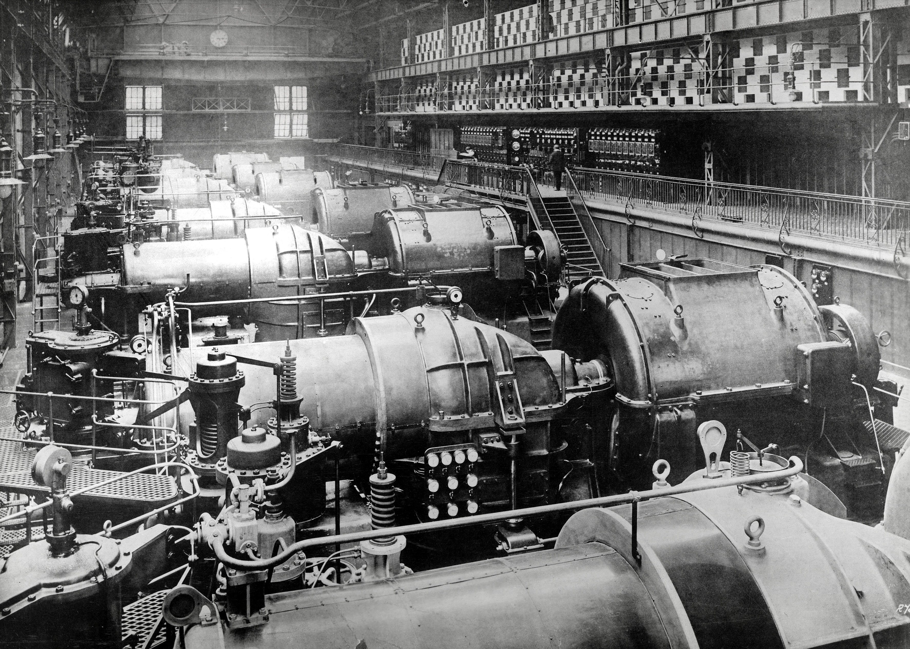 Image of Parsons steam turbines at Carville Power Station, Newcastle.